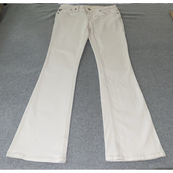 Y2K Ralph Lauren Jeans Co Whitney Jean Women’s 8 30” White Stretch Bootcut Denim - Picture 1 of 16
